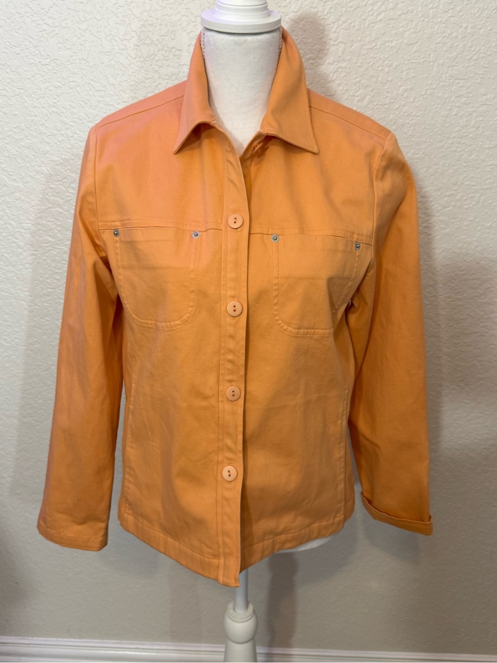 Pendleton Orange Button-Front Jean Jacket (B7)